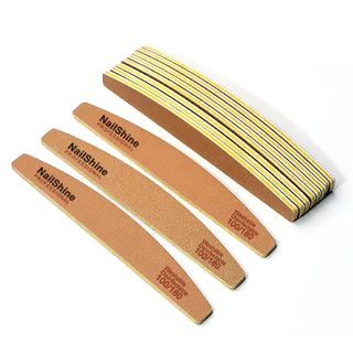 Top Quality 6 Shapes ตะไบเล็บ คุณภาพดี เช็ดล้างได้ (ตะไบหยาบ สีน้ำตาล) อุปกรณ์ทำเล็บ ต่อเล็บ ทาสีเจล