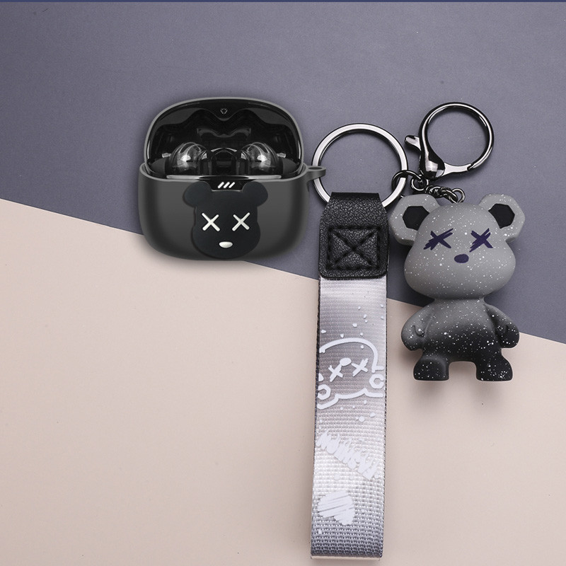 For JBL TUNE Beam 2 (2024) Case Cartoon Space Astronaut Keychain Pendant Silicone Soft Case Cute JBL TUNE Beam 2 Shockproof Shell Protective Cover
