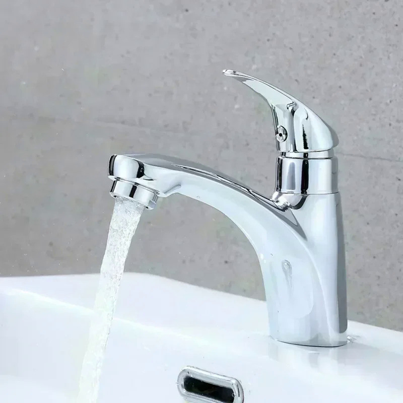 Sink Tap Faucet Bathroom Counter Bathroom Faucet Chrome Tap Single Cold Sink Faucet Water Sink Basin