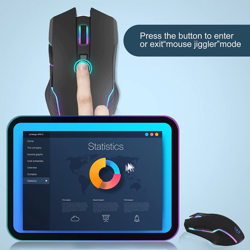 Jomaa เมาส์เกมมิ่งไร้สาย RGB ชาร์จ Type-C 1600 DPI thumbnail 6