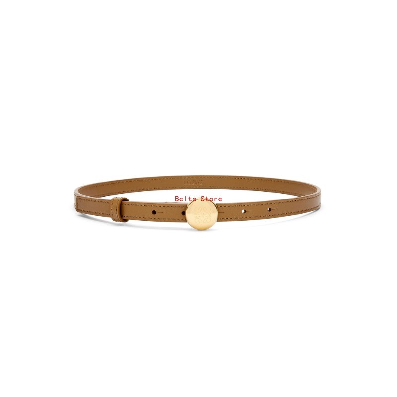 เข็มขัด Oak Pebble คุณภาพเกรด Top หนังลูกวัวเรียบด้วยหัวเข็มขัด Anagram Pebble 1.5 CM