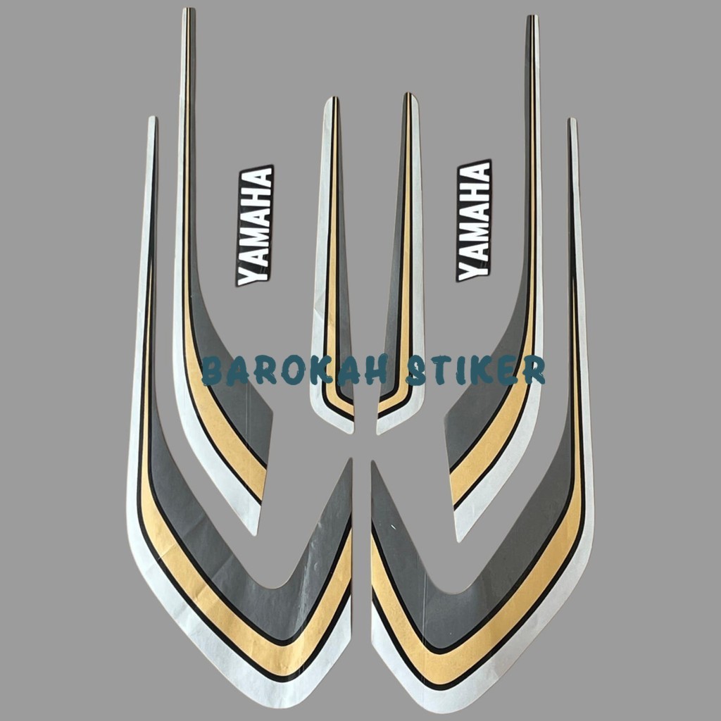 Yamaha rx s rxs พิเศษพิเศษ Silver Standard Striping สติกเกอร์ชุดเต็มคุณภาพ Variations