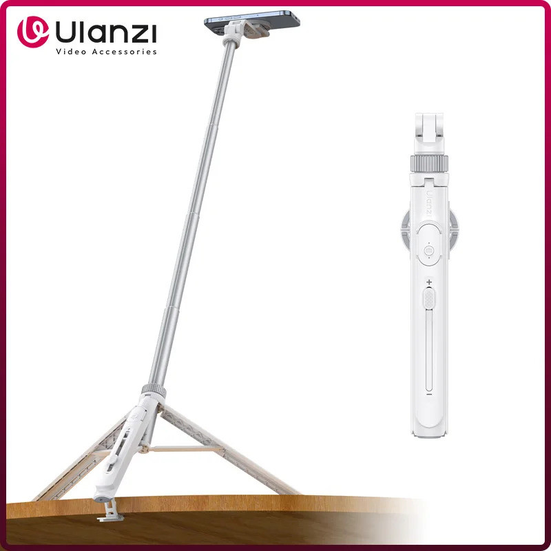 Ulanzi TT88 Overhead Selfie Stick Vlog ขาตั้งกล้องสําหรับโทรศัพท์ Magnetic Clamp ไร้สายรีโมทคอนโทรลข