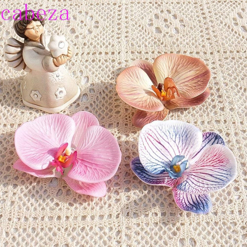 Cabeza ดอกไม้จําลอง, DIY เครื่องประดับทําหัตถกรรม Headdress ผีเสื้อกล้วยไม้ดอกไม้, จี้ Hairpin Handmade อุปกรณ์เสริมตกแต่งของขวัญ