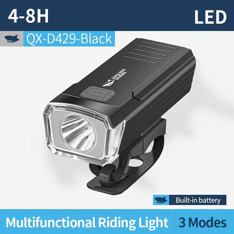 Smiling SHARK XPG ไฟ LED จักรยาน USB ชาร์จ 3 โหมด Super Bright Handlebar Mount ไฟขี่จักรยาน Non-กันน้ํา ABS วัสดุแบบพกพาขี่จักรยานอุปกรณ์เสริม