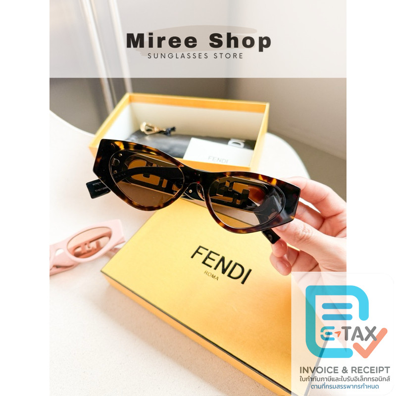 Fendi O’Lock Cat Eye Sunglasses ทรงสวยดีเทลตะโกน FE40049I