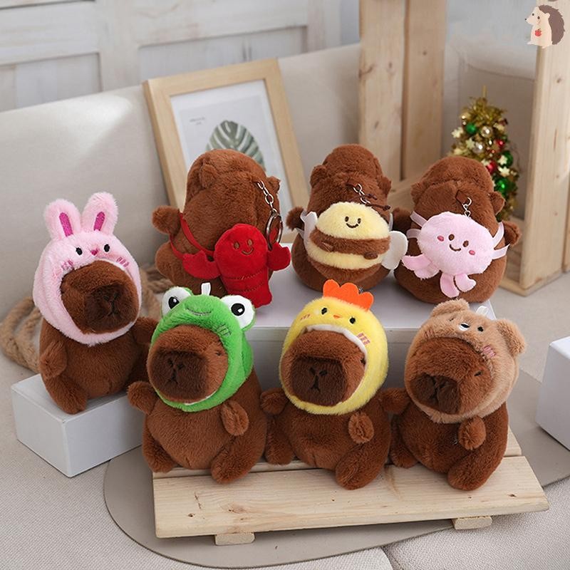 [IN] น่ารักการ์ตูน Capybara ตุ๊กตาตุ๊กตาของเล่นจี้ Key Chain กระเป๋าแขวนเครื่องประดับของขวัญ TH