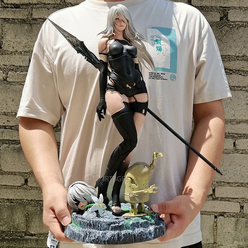 48cm GK NieR: Automata Pod 042 YoRHa No. 2 Type B Three Heads Anime Figures PVC Action Figure Toy Ga