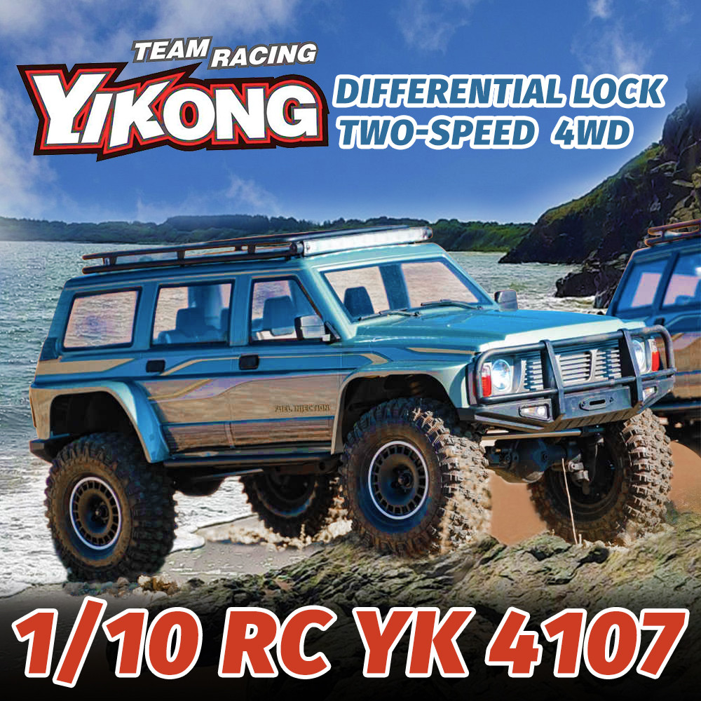 YIKONG YK4107 4WD 1/10 RC จําลองรีโมทคอนโทรลไฟฟ้ารุ่นรถ Rock Crawler RTR ของเล่นเด็กผู้ใหญ่