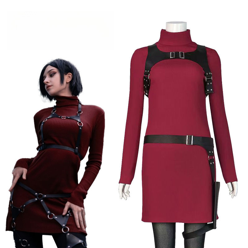 Biohazard RE:4 Ada Wong คอสเพลย์เครื่องแต่งกายฮาโลวีน Carnival Party Disguise ชุด Resident Evil 4 9F