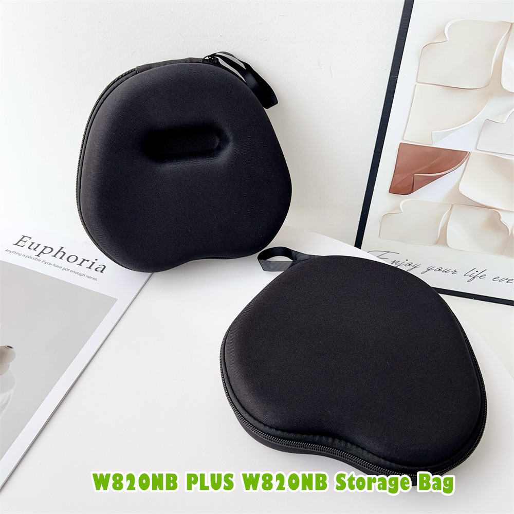 Fast Shipmentสําหรับ Edifier W820NB PLUS W820NB หูฟังเคสแข็งชุดหูฟังสีดําแผ่นรองหูฟัง EVA ปลอกกล่อง