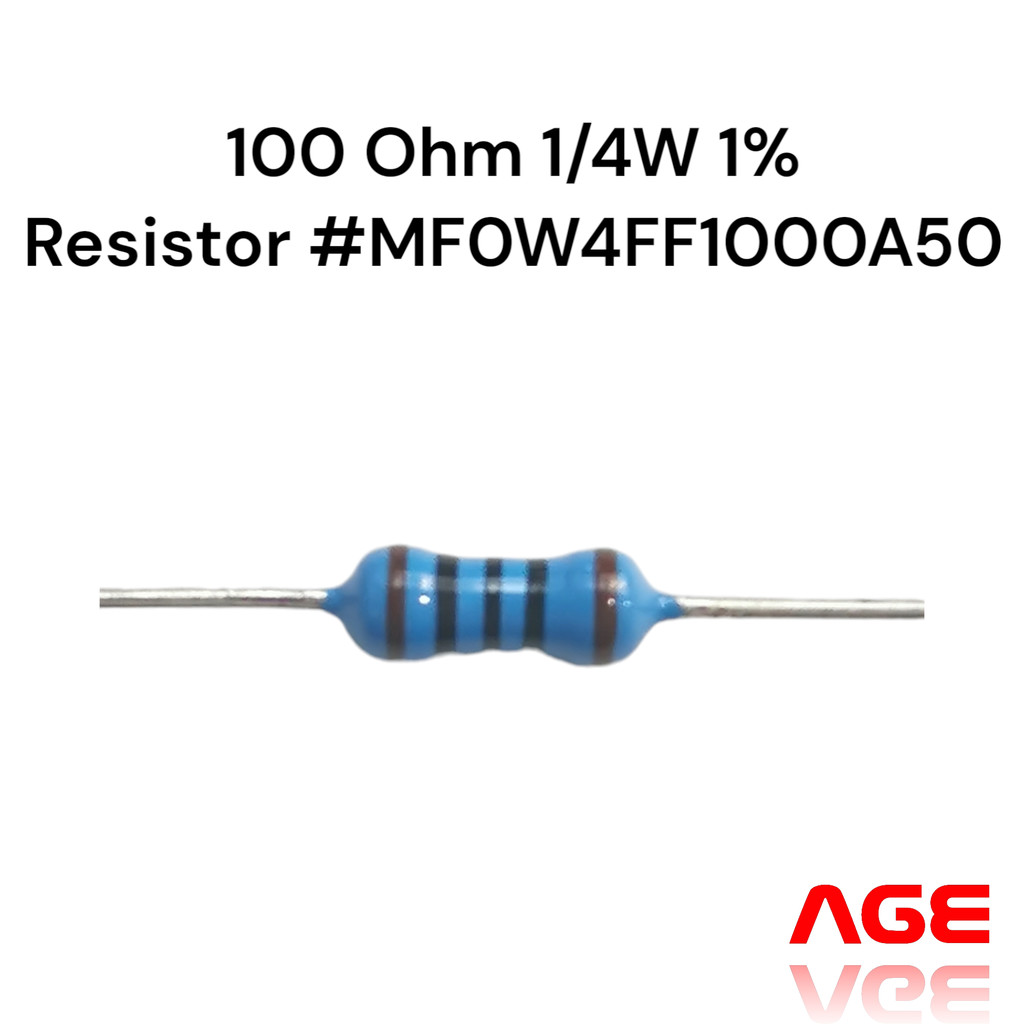 100 Ohm 1/4W 1% Resistor #MF0W4FF1000A50
