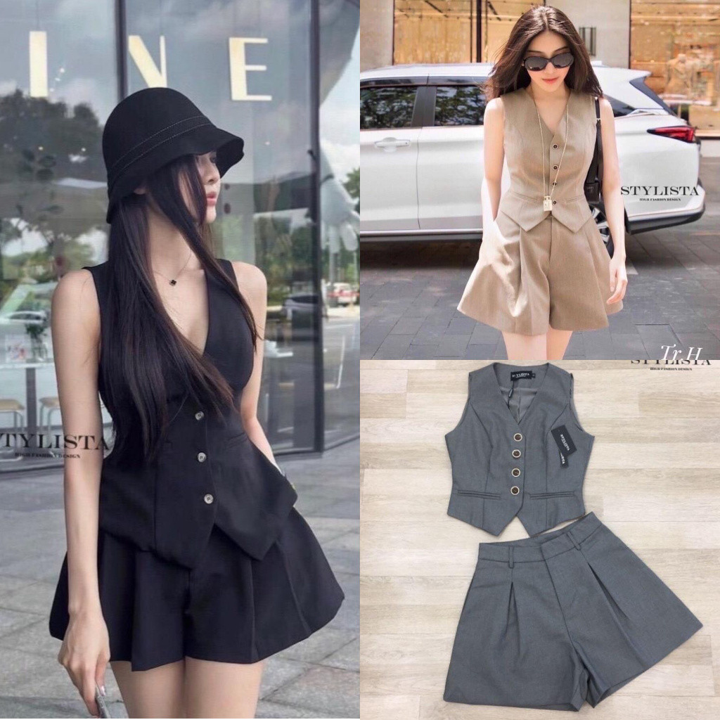 (xs-L) (พร้อมส่ง) STY44 47 48 58 ST20819 เซตเสื้อ มาพร้อมกางเกงขาสั้นเข้าชุด Cafe