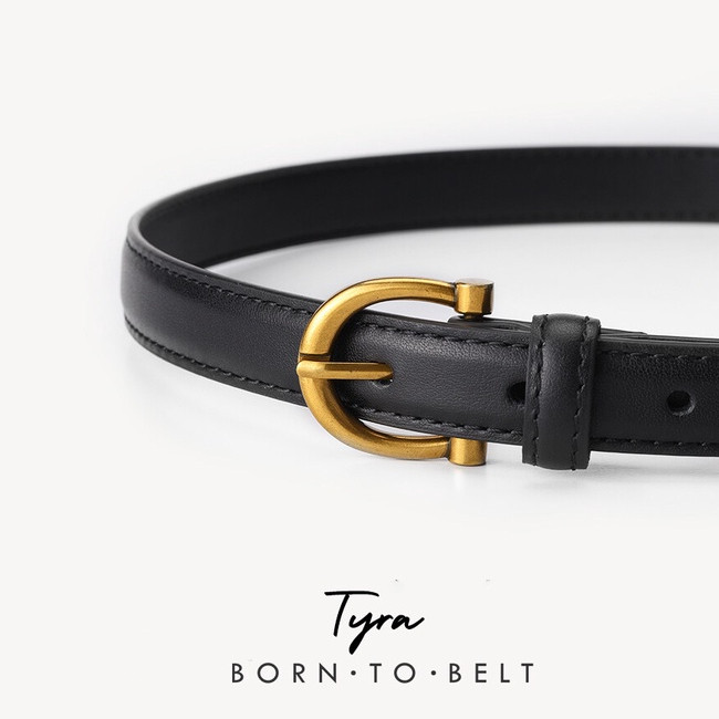✨Update Size✨ เข็มขัดผู้หญิง สาวอวบ และเอวเล็ก  หนังแท้ ใส่คู่เดรส เส้นเล็ก รุ่น Tyra