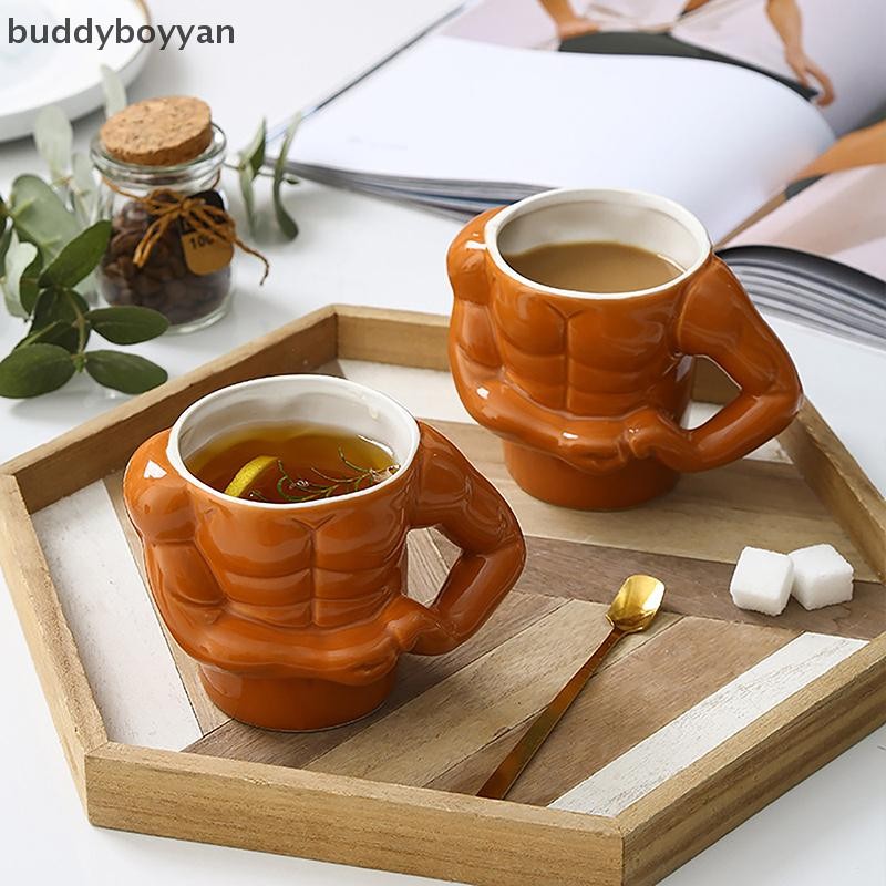 Bbth 3D แก้วเซรามิคกล้ามเนื้อแก้วแก้วกาแฟแก้วนม Man Gym Trainer สํานักงานในครัวเรือน Creative ตลกถ้วยน้ําปีใหม่ของขวัญวันเกิด Vary