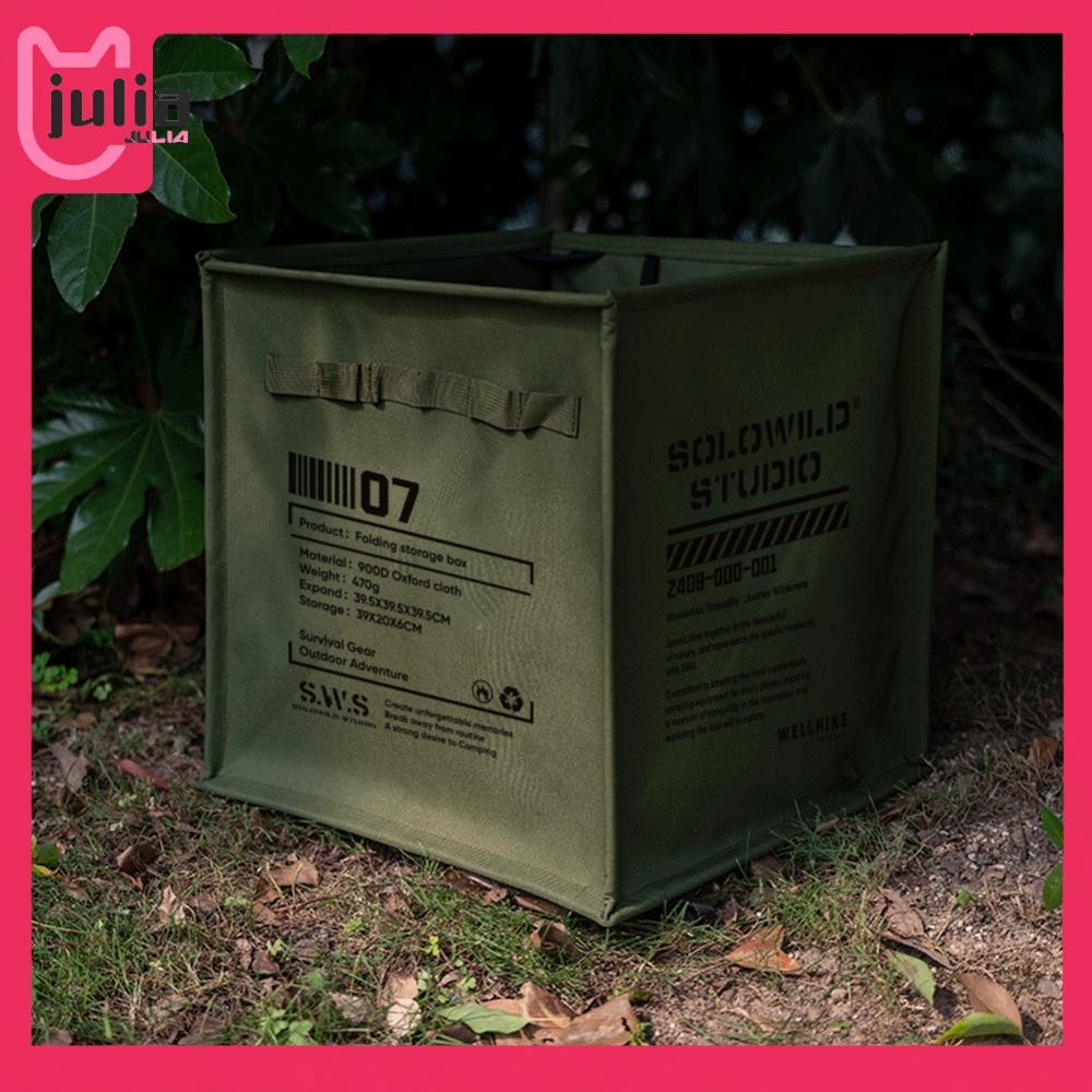 [Julia1.th] Camping Recycle Bin ความจุขนาดใหญ่พับ Camping Bucket สําหรับกระเป๋าเป้สะพายหลังตกปลา