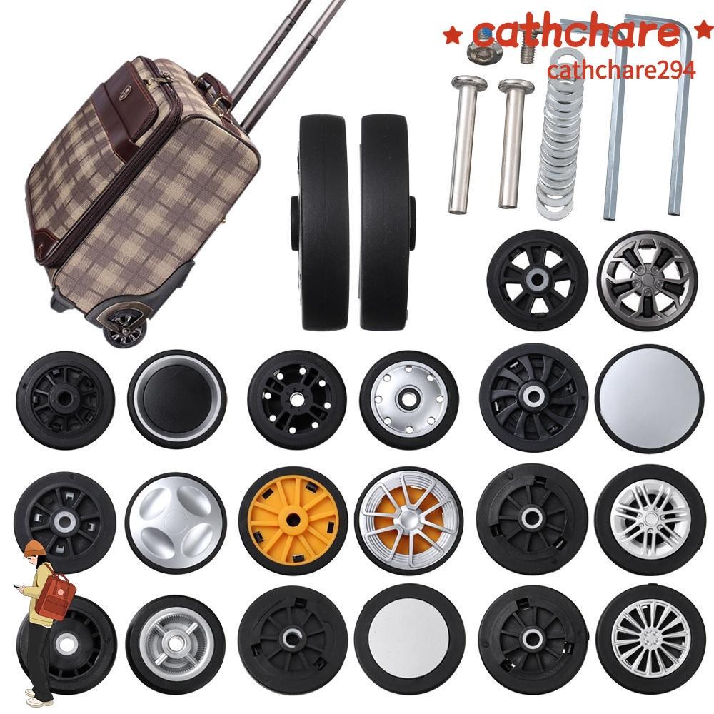 Cathchare294 2 ชิ้นกระเป๋าเดินทางล้อ DIY เปลี่ยนทนทานกระเป๋าเดินทางอะไหล่เพลาสําหรับกระเป๋าเดินทางเวียงจันทน์ล้อ