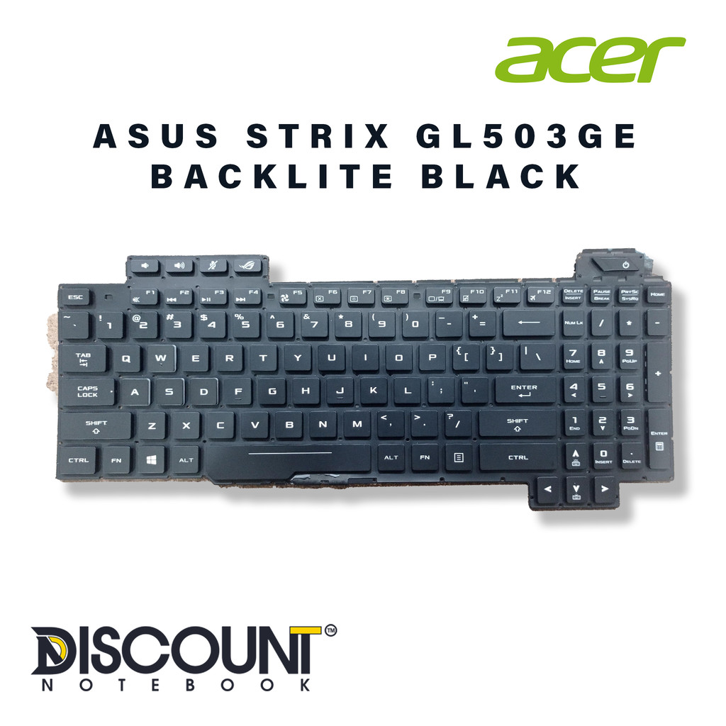 KIBOT แป้นพิมพ์แล็ปท็อป ASUS ROG STRAX GL503 GL503G GL503GE GL503V GL503VD GL503VM FX503VM BLACK BAC