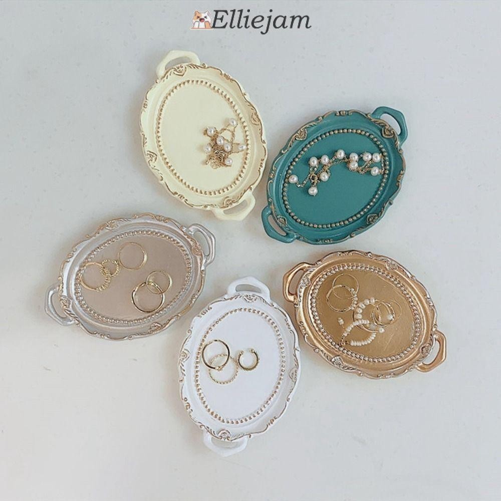 Elliejam แผ่นเครื่องประดับตกแต่ง,เรซิ่น Photo Props ต่างหูถาดเก็บ,Retro Nordic Mini เครื่องประดับจานสร้อยคอต่างหู