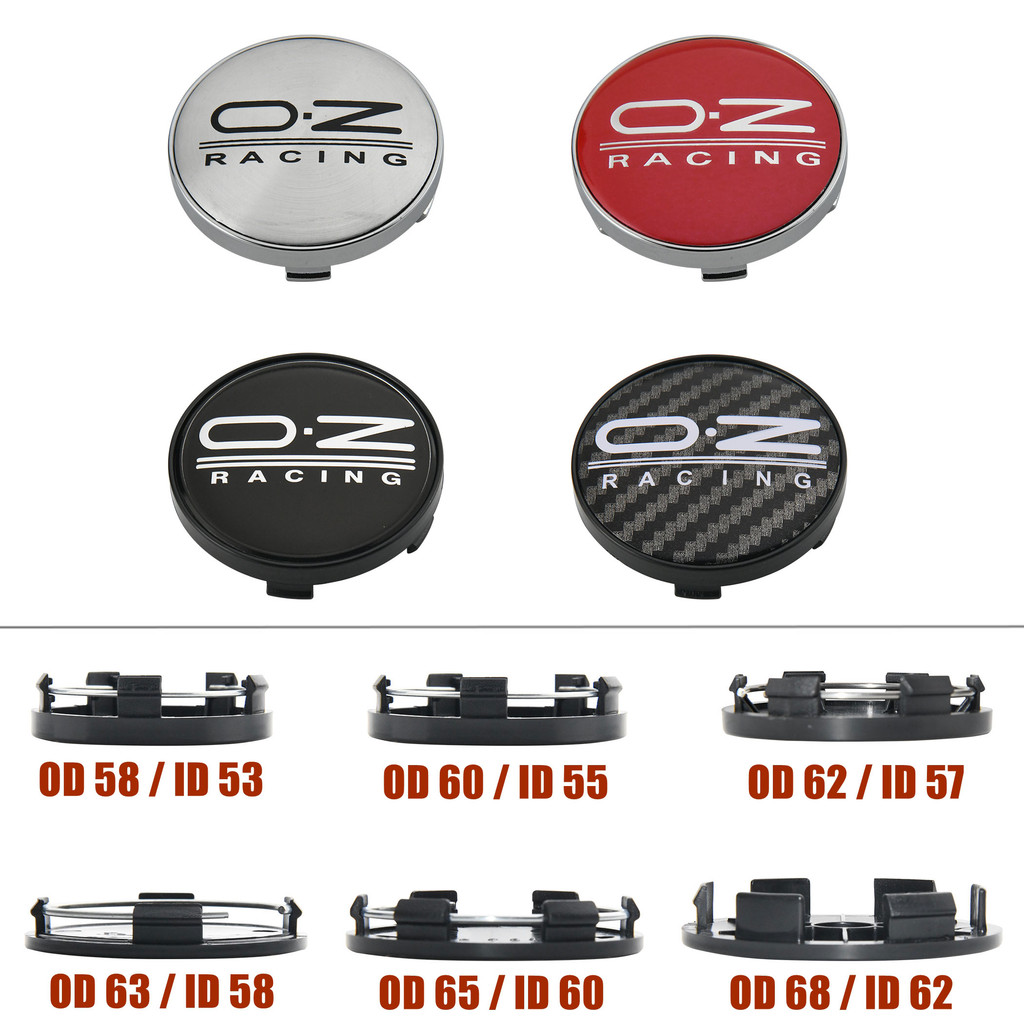 4ตัว 58มม ฝาครอบล้อ oz ฝาปิดดุมล้อ 60มม ฝาครอบดุมล้อ 62มม ฝาดุมล้อ 63มม 65มม 68มม