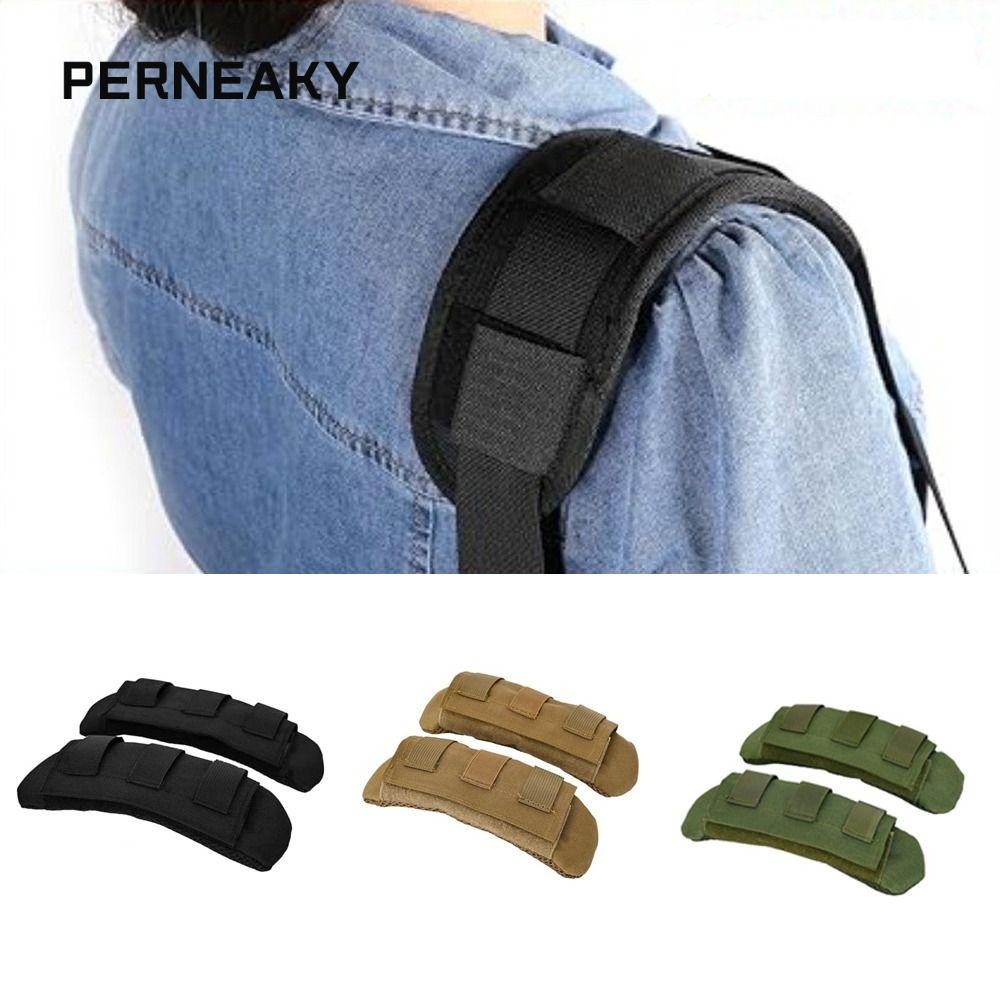 PERNEAKY แผ่นรองไหล่ 2 ชิ้น, แผ่นรองสายคล้องไหล่กระเป๋าเป้สะพายหลังกันกระแทกระบายอากาศ, น้ําหนักเบามัลติฟังก์ชั่นลื่นแบบถอดได้ไหล่กลางแจ้ง