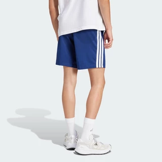 adidas ไลฟ์สไตล์ กางเกงขาสั้นผ้าซิงเกิลเจอร์ซีย์ Essentials 3-Stripes 7 นิ้ว ผู้ชาย สีน้ำเงิน JF3679