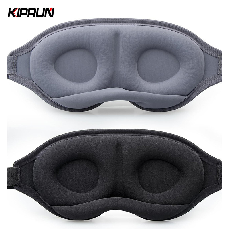 KIPRUN 3D Eye Mask สําหรับนอนหลับ,หน่วยความจําโฟม Sleep Eye Mask, 100% Light Blocking Sleep Mask, Ergonomic Zero Eye Pressure Blindfold Eyepatch, Ultra Delicate Soft Skin Friendly Ey