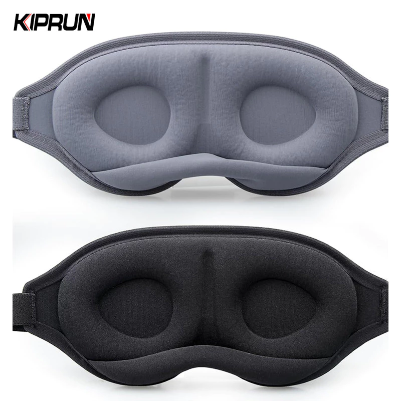 KIPRUN 3D Eye Mask สําหรับนอนหลับ,หน่วยความจําโฟม Sleep Eye Mask, 100% Light Blocking Sleep Mask, Ergonomic Zero Eye Pressure Blindfold Eyepatch, Ultra Delicate Soft Skin Friendly Ey