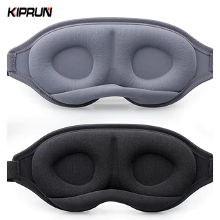 KIPRUN 3D Eye Mask สําหรับนอนหลับ,หน่วยความจําโฟม Sleep Eye Mask, 100% Light Blocking Sleep Mask, Ergonomic Zero Eye Pressure Blindfold Eyepatch, Ultra Delicate Soft Skin Friendly Ey