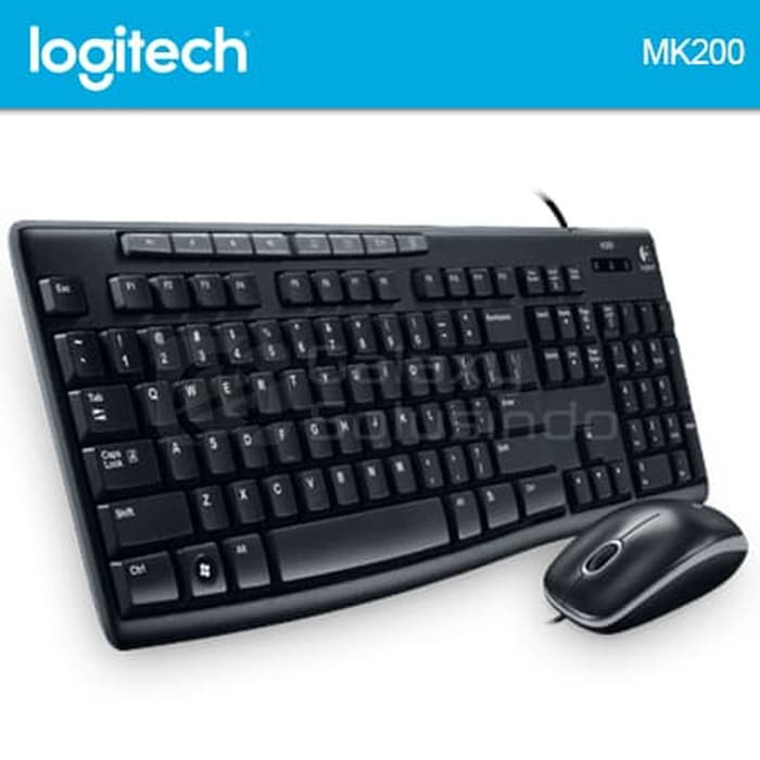 Logitech MK200 Media Combo เมาส์คีย์บอร์ด USB