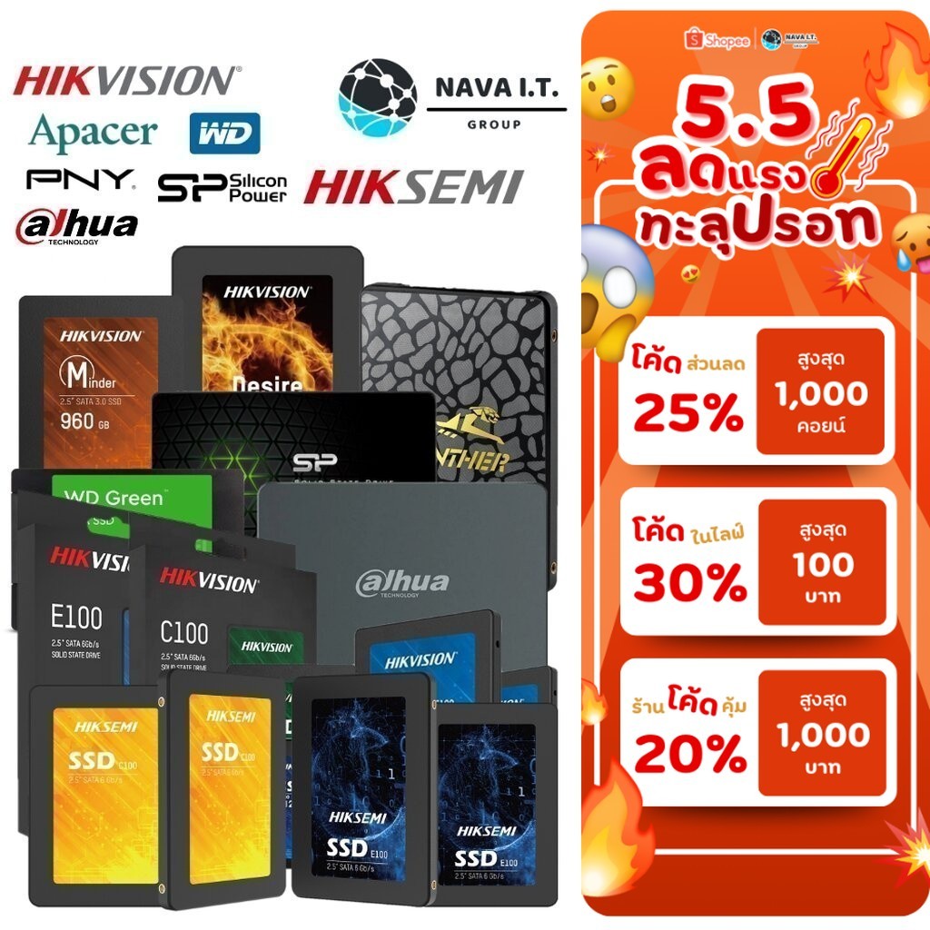🛵มีส่งด่วน💨 HIKVISION SSD E100 C100 HIKSEMI CITY E100 NEO C100 A56 AS340 AS350X SATA III