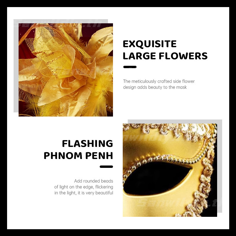 💕SW💕 หน้ากาก แฟนซีดอกไม้ ประดับเพชร สไตล์เวนิส สําหรับเต้นรํา ปาร์ตี้ งานแต่งงาน  หน้ากากตกแต่งงานปาร์ตี้ ถูกสุดๆ - รูปที่ 6