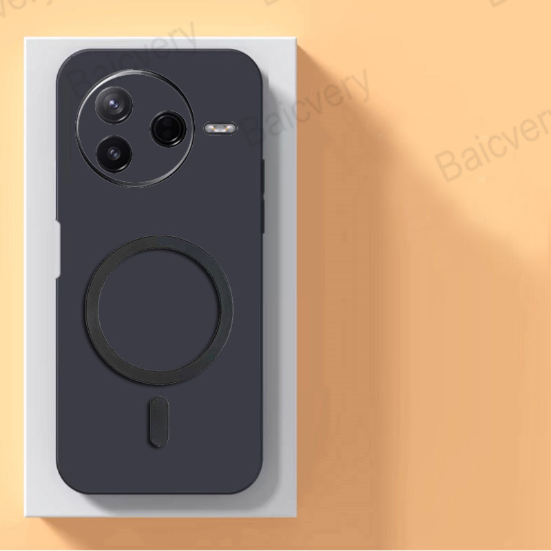 เคสโทรศัพท์สําหรับ Xiaomi POCO F7 Ultra POCO F7 Pro TPU Anti-drop Matte Soft ฝาครอบป้องกันพร้อมสติกเกอร์ชาร์จไร้สายแม่เหล็ก - รูปที่ 4