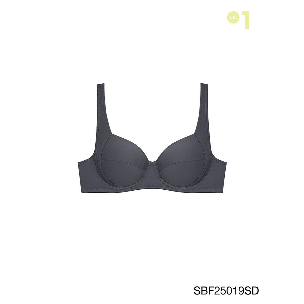 Sabina Forever Young Level 1 เสื้อชั้นใน มีโครง รหัส SBF25019SD - สีเทาเข้ม