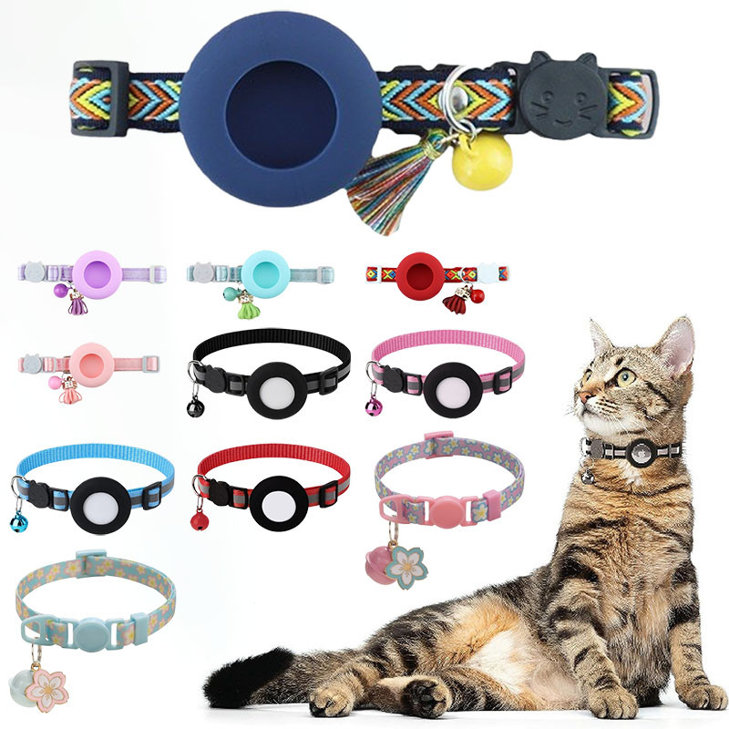 สําหรับ AirTag ปลอกคอแมว GPS ปลอกป้องกัน Pet Locator Collar ปลอกคอสัตว์เลี้ยง สัตว์เลี้ยง สุนัข แมว