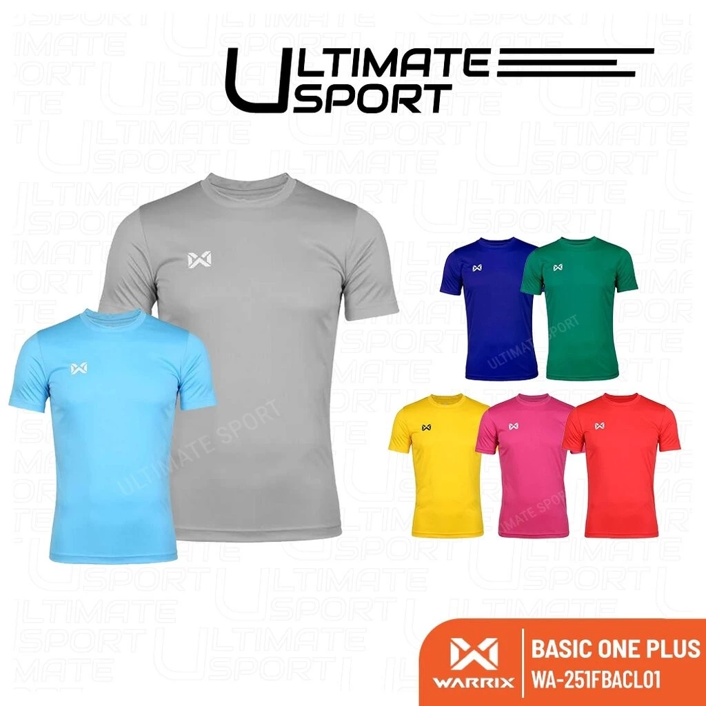 WARRIX เสื้อฟุตบอล เสื้อกีฬา เสื้อคอกลมสีล้วน วอริกซ์ รุ่น Basic One Plus WA-251FBACL01 สีแดง/ชมพู
