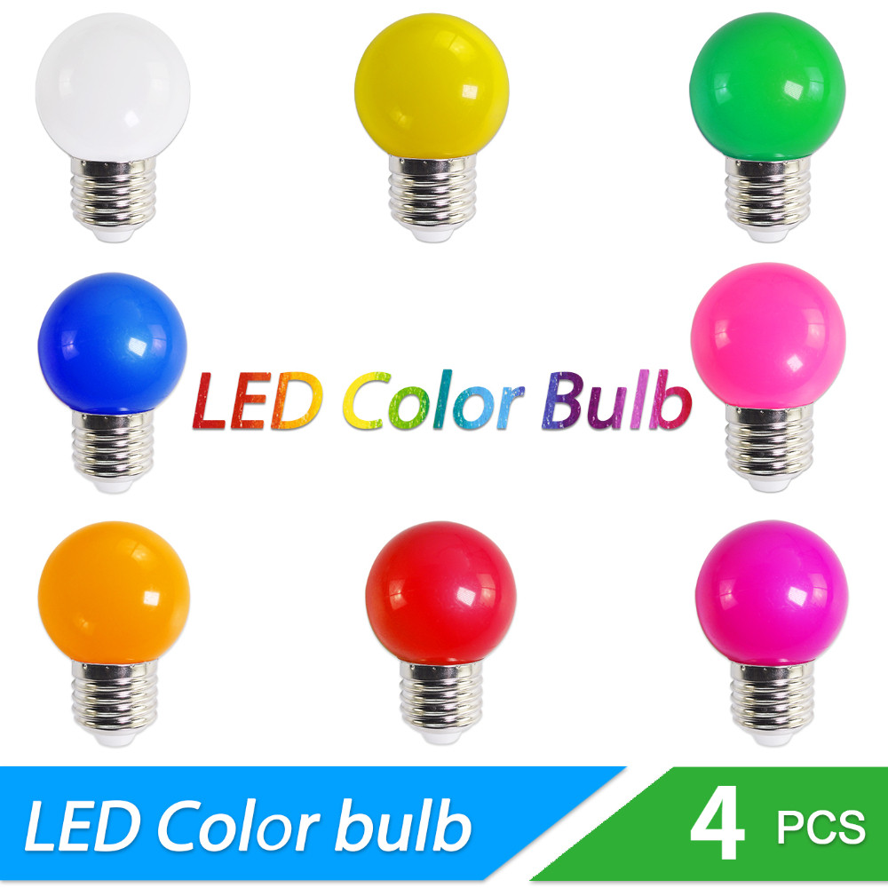 4 ชิ้นหลอดไฟ Led โคมไฟ Bomlillas E27 ไฟ Led สีสันสดใส Lampada Ampoule 3W AC 220V SMD 2835 ไฟฉาย G45 