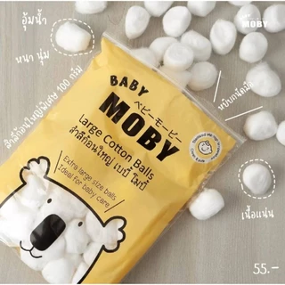 Baby Moby สำลี สำลีเด็ก สำลีก้อน สำลีเเผ่น ผ้าก๊อซเช็ดฟัน คอตตอนบัตหัวเล็ก ก็อซเช็ดฟัน ทิชชู่เปียก