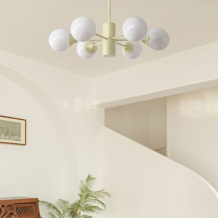 โคมระย้าสไตล์ครีมฝรั่งเศส, โคมไฟในห้องนั่งเล่น, droplight บันทึกเรียบง่ายทันสมัย, ห้องนอนห้องรับประทานอาหารห้องนอนสร้างสรรค์ - รูปที่ 6