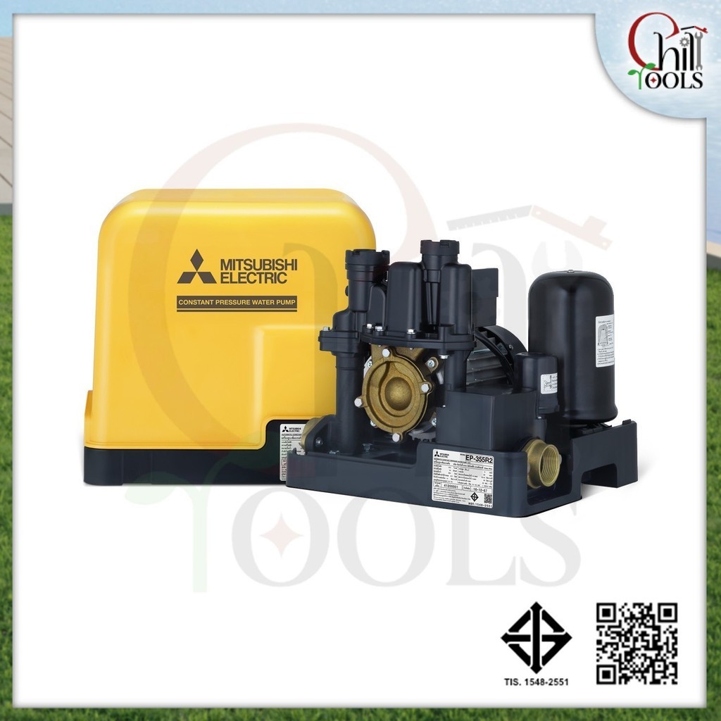 (มีบริการติดตั้งโดยคิวช่าง) รุ่นใหม่2568 MITSUBISHI ปั๊มน้ำอัตโนมัติ แรงดันคงที่ รุ่น EP-355R2