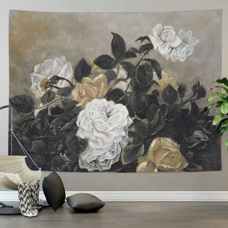 แนะนำ ผ้าม่าน ผ้าม่านภาพวาดน้ำมันสไตล์นอร์ดิก วินเทจ เรียบง่าย สำหรับห้องนอน ตกแต่งบรรยากาศ ผ้าพื้นหลังแขวนผนัง ราคาพิเศษ มีเก็บเงินปลายทาง