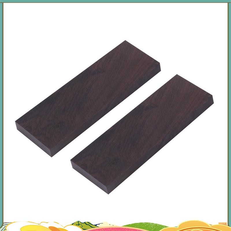 2 ชิ้นสีดํา Ebony ไม้ Timber Handle Plate สําหรับเครื่องดนตรี DIY เครื่องมือ 3/8 นิ้ว X 1.5 นิ้ว X 5