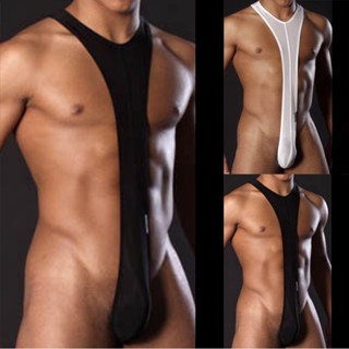 [CH] ชุดบอดี้สูทเปลือยสําหรับผู้ชายชุดชั้นในจั๊มสูทเสื้อกล้า…