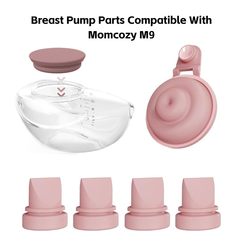 Duckbill วาล์วซิลิโคนไดอะแฟรมคอลเลกชันถ้วยใช้งานร่วมกับ Momcozy Mobile Flow M9, Momcozy M9 อุปกรณ์ทดแทน, M9 อะไหล่ให้นมบุตรเปลี่ยน