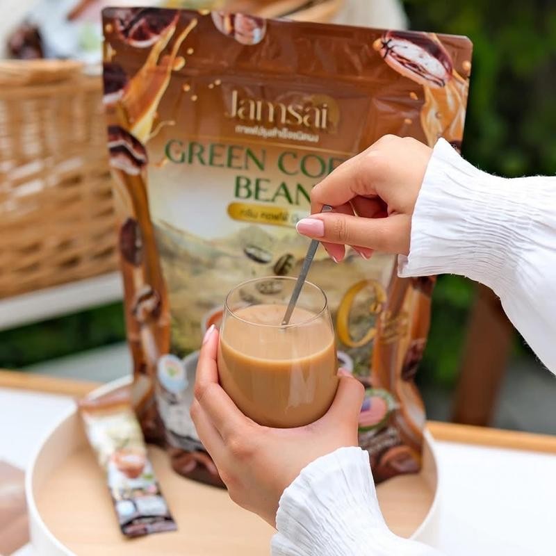 1 แถม 1 (60 ซอง) กาแฟลำไย กรีน คอฟฟี่ บีน กาแฟปรุงสำเร็จชนิดผง 1 ห่อใหญ่ บรรจุ 30 ซอง - รูปที่ 3