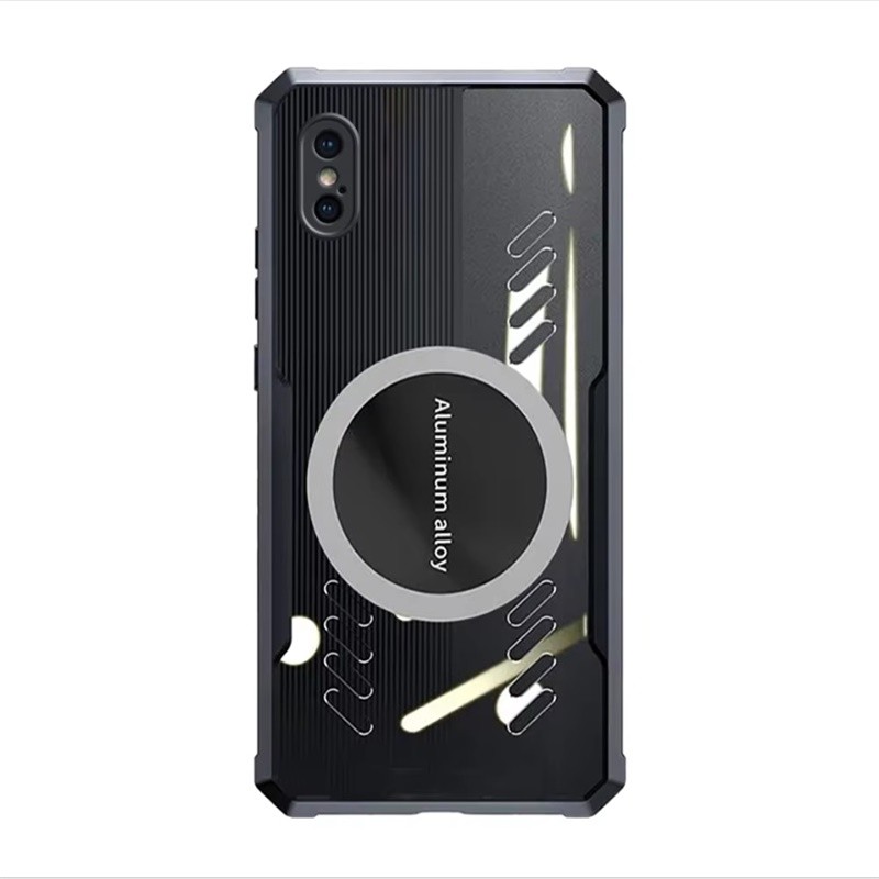 ปลอกสําหรับ iPhone X XR XS Max 10 ฝาครอบกระจายความร้อนระบายอากาศโปร่งใสเคสโทรศัพท์แบบบาง