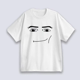 ใหม่ Unisex เสื้อยืด พิมพ์ลาย Roblox Man Face Game สําหรับผู้ชาย T-shirt เป็นกลางCOD เสื้อยืดแขนสั้นลายดอกไม้