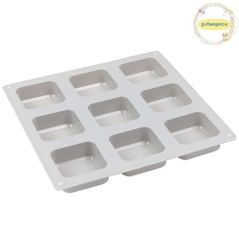 Pufangnice 9 Cavity Squareซิลิโคนสบู่แม่พิมพ์สบู่หัตถกรรมDiyสบู่ทําช็อกโกแลตแม่พิมพ์TH