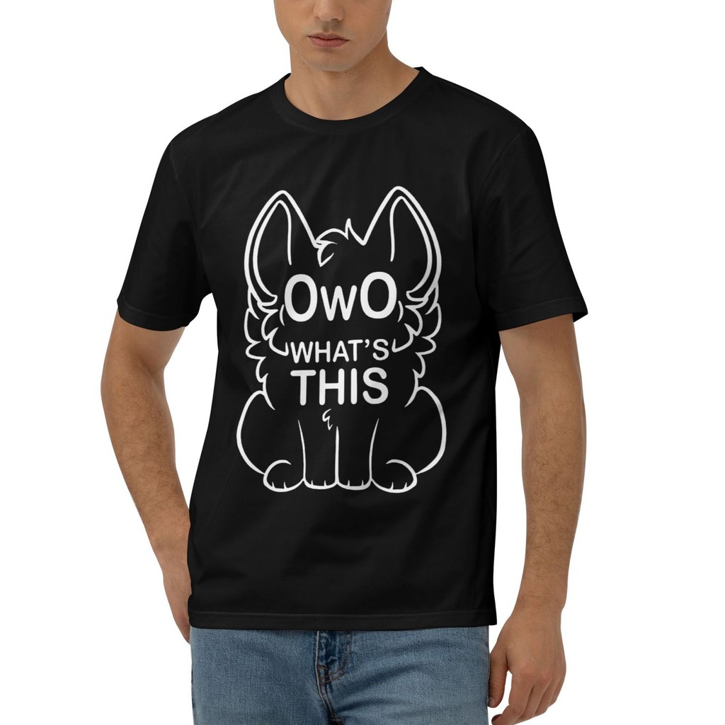 Owo Whats This Owo Whats Meme เสื้อยืดผ้าฝ้ายตลก