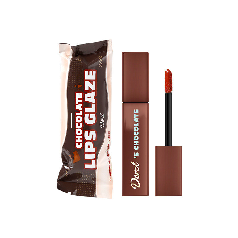 Hot Sale#DEROL Matte Liquid Lipstick No Stain on Cup Velvet Matte Chocolate Lip Lacquer10mj